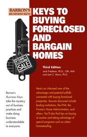 Cover of: Key's To Buying Forclosed and Bargain Homes (Barron's Business Keys)