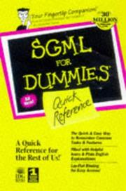 Cover of: Sgml for Dummies Quick Reference