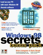 Cover of: Windows 98 Secrets Bonus Pack (... Secrets (IDG))