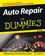 Cover of: Auto Repair for Dummies by Deanna Sclar