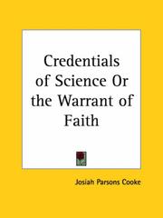 Cover of: Credentials of Science or the Warrant of Faith