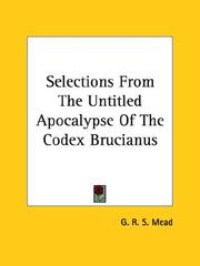 Cover of: Selections from the Untitled Apocalypse of the Codex Brucianus