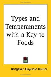 Cover of: Types and Temperaments with a Key to Foods