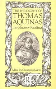 Cover of: The philosophy of Thomas Aquinas: introductory readings