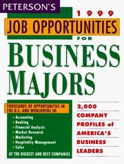 Cover of: Peterson's Job Opportunities for Business Majors 1999 (Annual)