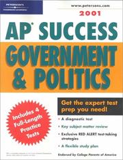 Cover of: Peterson's Ap Success Governmemt & Politics 2001 (Ap Success : Government & Politics, 2001)