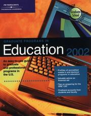 Cover of: Decision Gd: GradPrg Educ 2002 (Graduate Programs in Education, 2002)