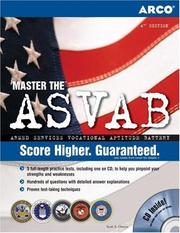Cover of: Master the ASVAB w/ CD: Armed Services Vocational Aptitude Battery (Master the Asvab (Book & CD Rom))