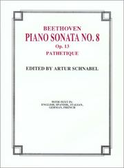 Cover of: Beethoven Piano Sonata #8 in C Minor, Op.13 ""Pathetiq"