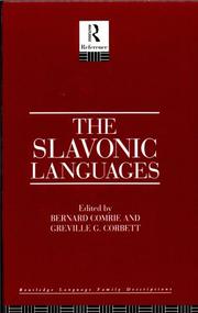 Cover of: The Slavonic languages by edited by Bernard Comrie and Greville G. Corbett.