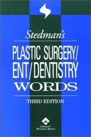 Cover of: Stedman's Plastic Surgery/Ent/Dentistry Words (Stedman's Word Book)