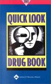 Cover of: Quick Look Drug Book 2003 (Quick Look Drug Book, 2003)