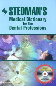 Cover of: Stedman's Medical Dictionary for the Dental Professions