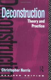 Cover of: Deconstruction, theory and practice