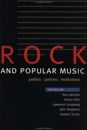 Cover of: Rock and popular music by edited by Tony Bennett ... [et al.].