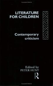 Cover of: Literature for children: contemporary criticism
