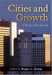 Cover of: Cities and Growth: A Policy Handbook