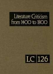 Cover of: Literature Criticism from 1400 to 1800