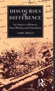 Cover of: Discourses of Difference: An Analysis of Women's Travel Writing and Colonialism