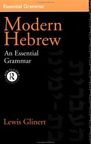Cover of: Modern Hebrew: an essential grammar