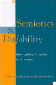 Cover of: Semiotics and Disability: Interrogating Categories of Difference (Cultural Studies (New York, N.Y.).)