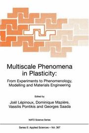 Multiscale phenomena in plasticity : from experiments to phenomenology, modelling and materials engineering