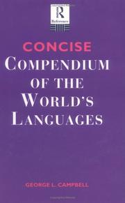 Cover of: Concise compendium of the world's languages