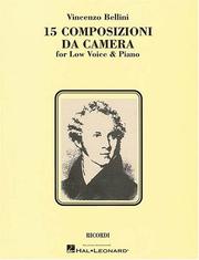 Cover of: 15 Composizioni da Camera by Vincenzo Bellini