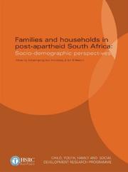 Cover of: Families and Households in Post-Apartheid South Africa: Socio-demographic perspectives