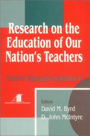 Cover of: Research on the Education of Our Nation's Teachers: Teacher Education Yearbook V (Teacher Education)