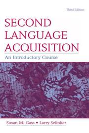 Cover of: Second Language Acquisition: An Introductory Course