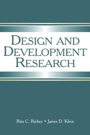 Cover of: Design and Development Research by Rita C. Richey, James D. Klein