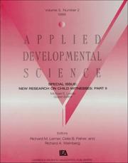 Cover of: New Research on Child Witnesses: Part II. A Special Issue of Applied Developmental Science (Applied Developmental Science, Vol 3, No. 2 1999)