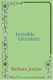 Cover of: Invisible Literature
