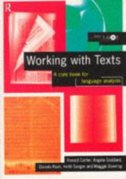 Cover of: Working with texts by Ronald Carter ... [et al.].