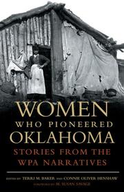 Cover of: Women Who Pioneered Oklahoma: Stories from the WPA Narratives