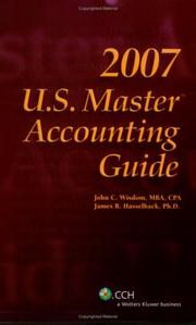 Cover of: U.S. Master Accounting Guide (2007) (U.S. Master)