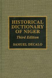 Historical dictionary of Niger