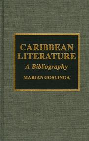 Cover of: Caribbean literature by Marian Goslinga