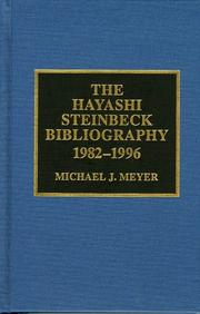 Cover of: The Hayashi Steinbeck bibliography, 1982-1996