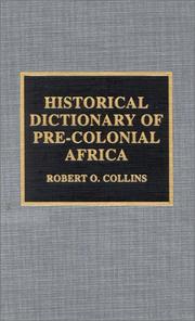 Historical dictionary of pre-colonial Africa