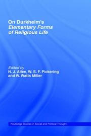 Cover of: On Durkheim's Elementary forms of religious life