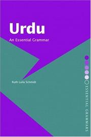 Cover of: Urdu, an essential grammar by Ruth Laila Schmidt