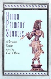 Cover of: Hindu Primary Sources by Carl Olson