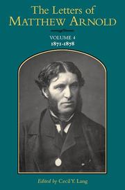 The letters of Matthew Arnold