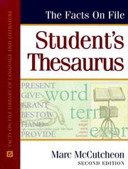 Cover of: The Facts on File student's thesaurus by [edited by] Marc McCutcheon.