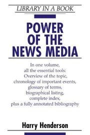 Cover of: Power of the news media