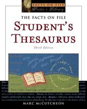Cover of: The Facts on file student's thesaurus
