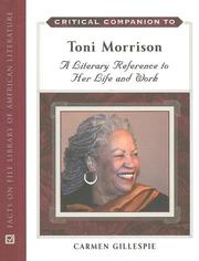 Cover of: Critical Companion to Toni Morrison