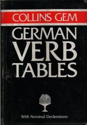 Cover of: Collins Gem German Verb Tables and Grammar (Collins Gems)